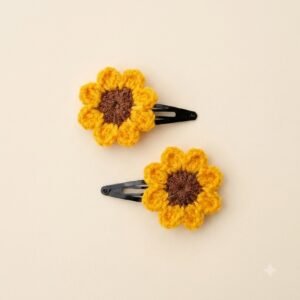 Sunflower hair clip