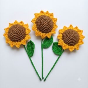 Crochet sunflower