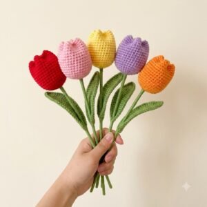 Crochet tulip flower