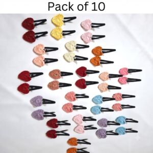Heart hair clips