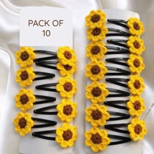 Sunflower hair clips
